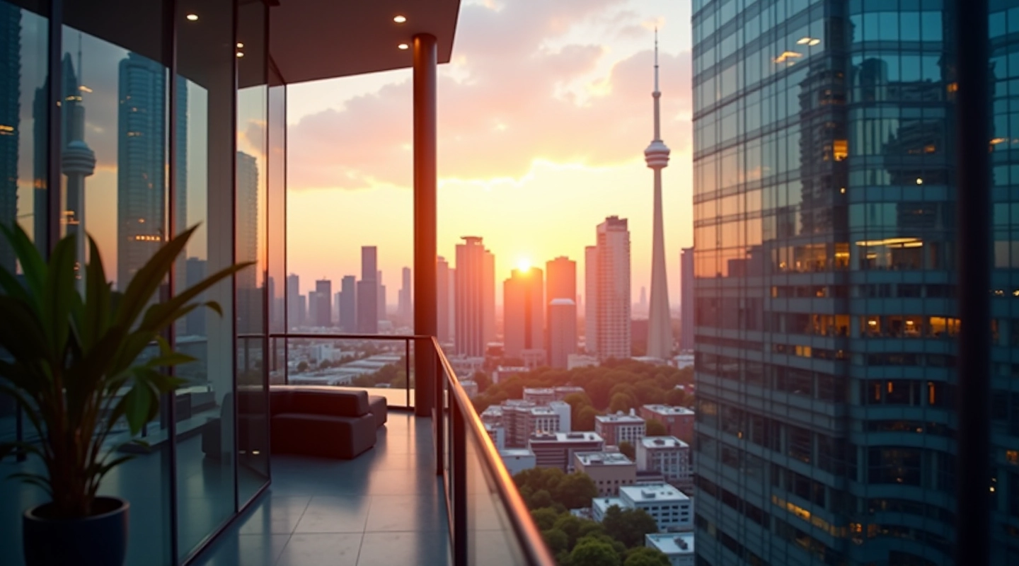Toronto corporate financial district with modern office buildings and professional atmosphere